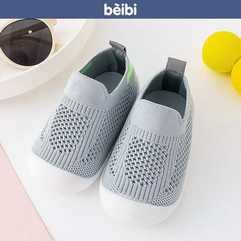 Baby learning shoes soft bottom non-slip baby shoes spring and summer slip-on 1-3 years old children boys and girls mesh casual shoes