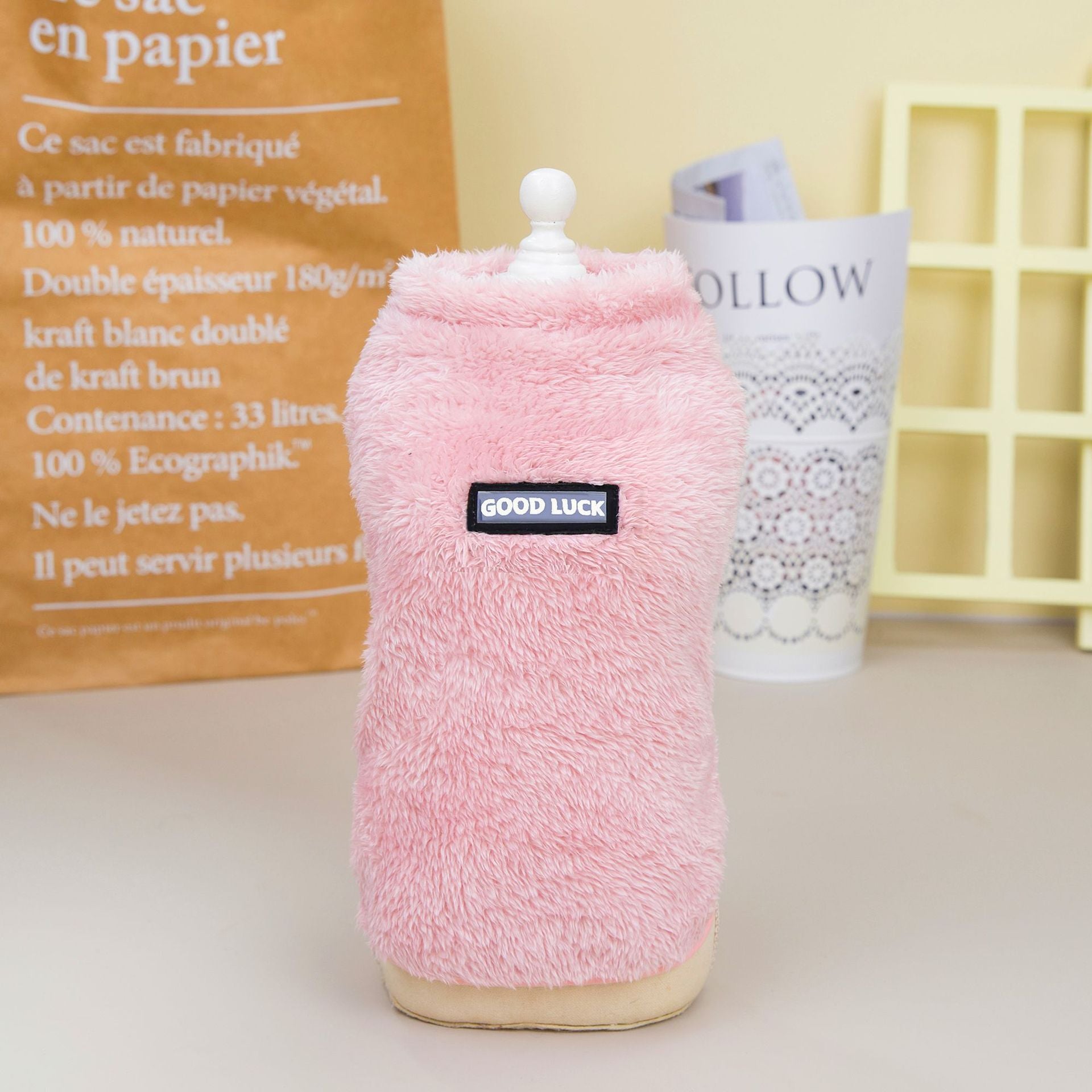 Pet clothes pet dog cat clothes pet two-leg fleece pajamas autumn and winter new 22 good luck fleece