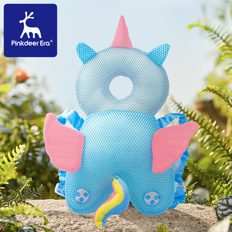 Amazon hot-selling anti-fall pillow baby head pillow butterfly summer animal breathable toddler walking baby head protection