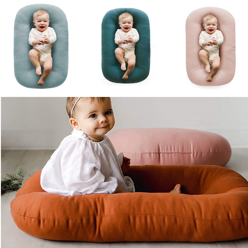 Cross-border pure cotton newborn uterus bionic bed portable detachable and washable folding baby bed factory direct sales