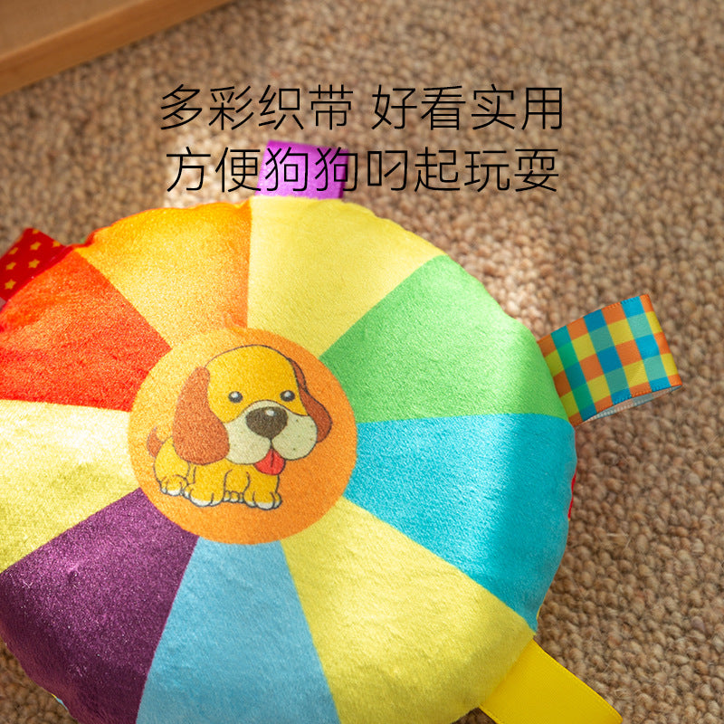 Dog plush sound frisbee toy interactive self-entertainment boredom grinding teeth resistant pet training Corgi Teddy