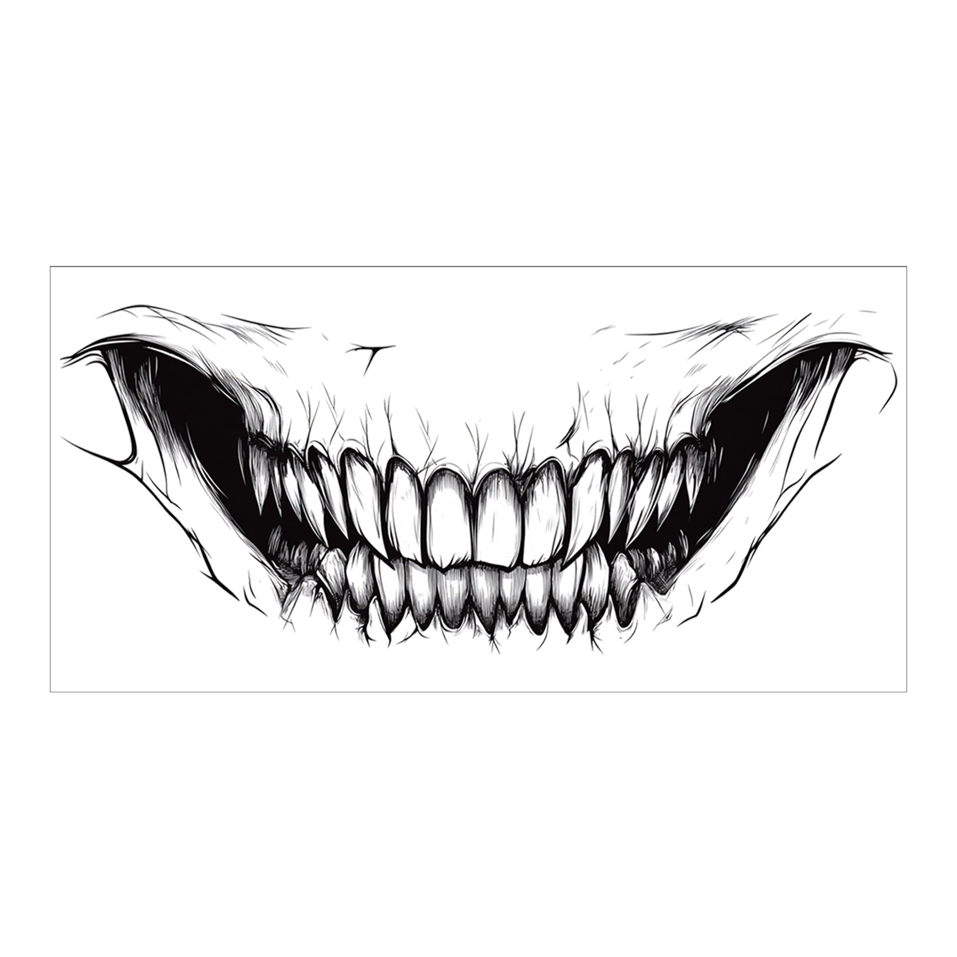 New foreign trade Halloween mouth tattoo stickers party horror makeup horror funny lip makeup DIY mouth stickers