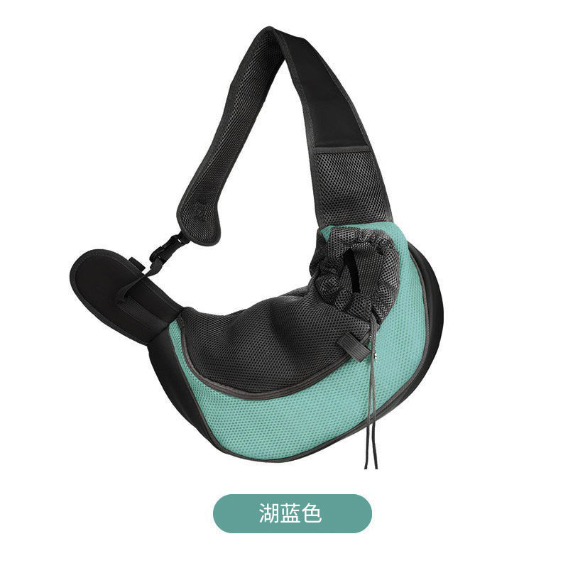 Exposed crossbody pet bag for going out portable bag for dogs chest pet crossbody bag backpack breathable pet shoulder bag