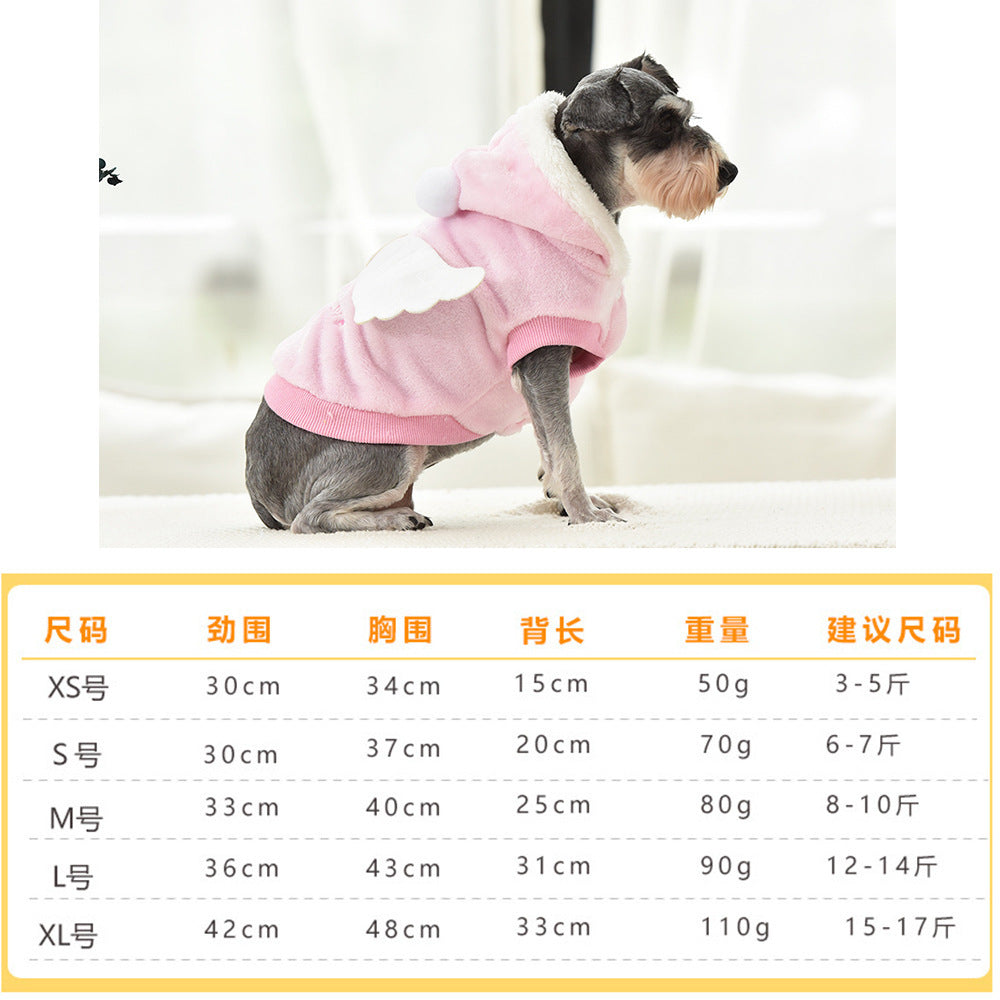 T Manufacturer New Pet Clothes Coral Fleece Puppy Clothes Cartoon Elk Dog Transformation Clothes Autumn and Winter