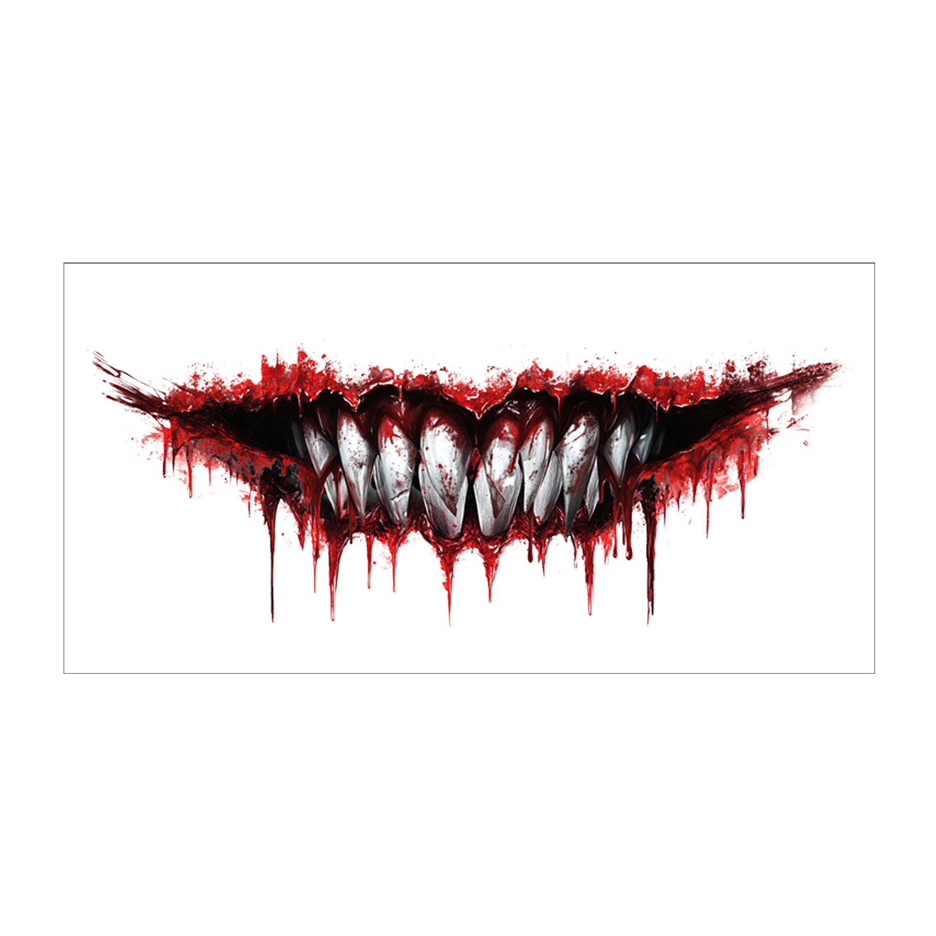 New foreign trade Halloween mouth tattoo stickers party horror makeup horror funny lip makeup DIY mouth stickers