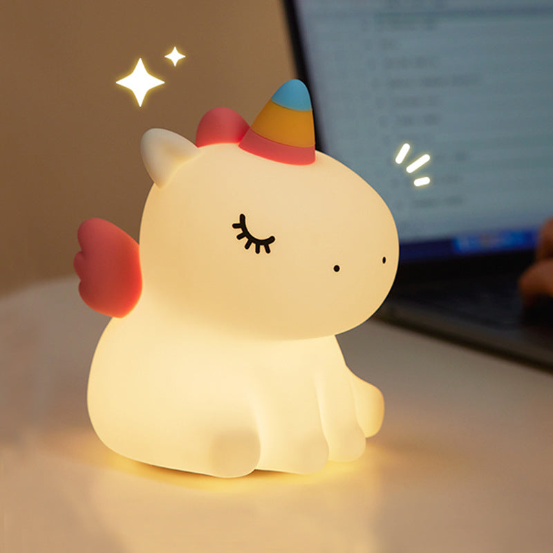 Cross-border cloud silicone night light pat light charging desk lamp baby special night light net celebrity bedside lamp ornaments
