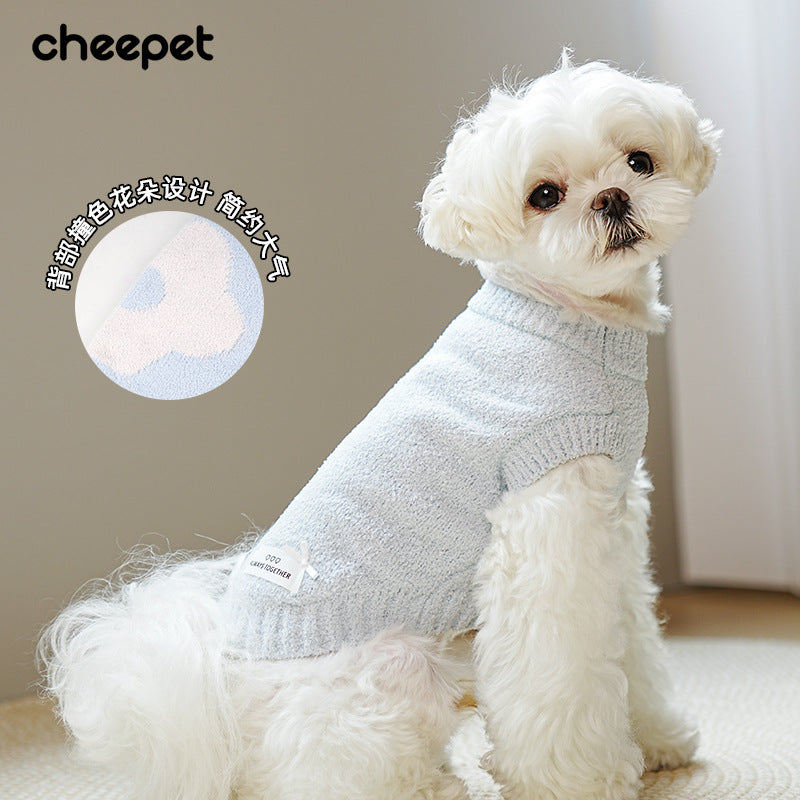 Fun pie Cheepet flower sweater pet clothing autumn and winter dog clothes sweater Teddy small dog