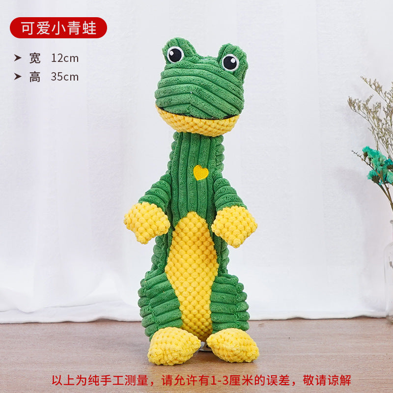 Amazon hot selling pineapple plush dog toy sound grinding corgi small dog pet toy supplies wholesale