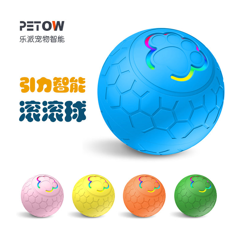 Cross-border hot-selling bite-resistant silicone pet gravity smart rolling ball to amuse cats and dogs to relieve boredom toy ball electric jumping ball