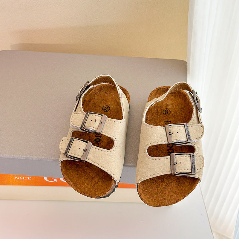 ins Korean version children's cork sandals summer girls Birkenstocks boys casual open toe beach shoes 3 baby sandals