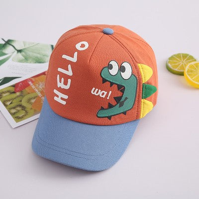 Children's hat spring and autumn thin cartoon duckbill cap boys and girls baseball cap sunshade baby sun protection hat cute