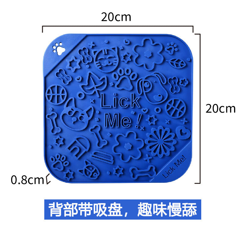 Dog slow food bowl silicone licking pad licking plate shake bowl pet cat educational food leakage food storage enrichment toy