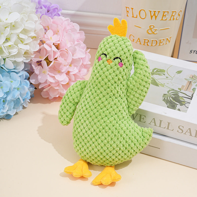 Spot dog toy plush sleeping duck chew-resistant teething sound-relieving small and medium-sized dog pet sound toy