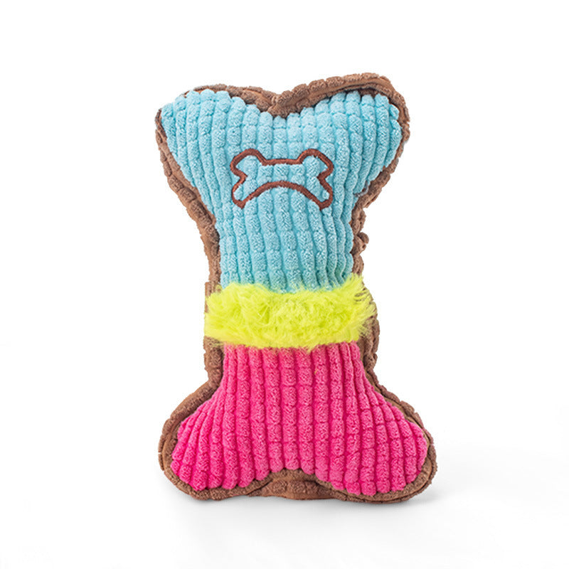 Cross-border new product pet vocal grinding teeth resistant to chewing bones corn plush toy to relieve boredom interactive dog toy