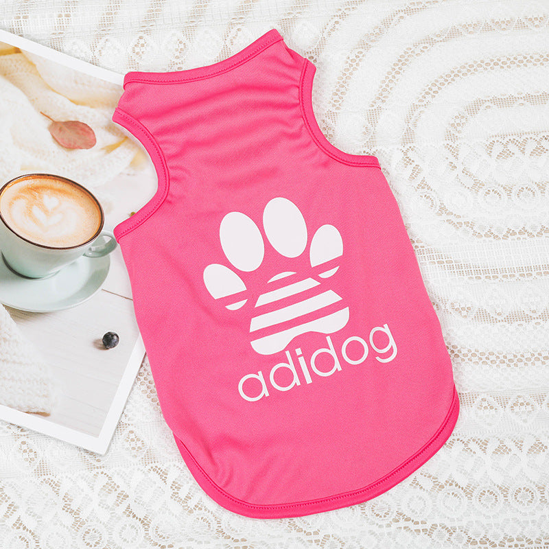 Factory direct sales pet clothes summer Pomeranian Bichon Teddy all-polyester thin vest breathable cool dog clothing