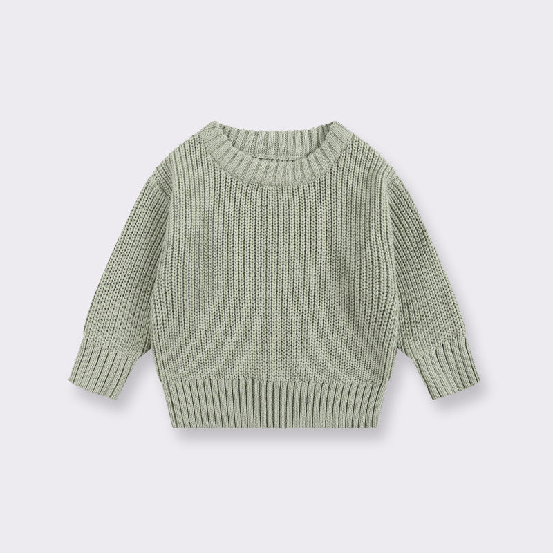 Baby sweater round neck boys pullover girls spring autumn winter baby base knitted sweater children's sweater base shirt