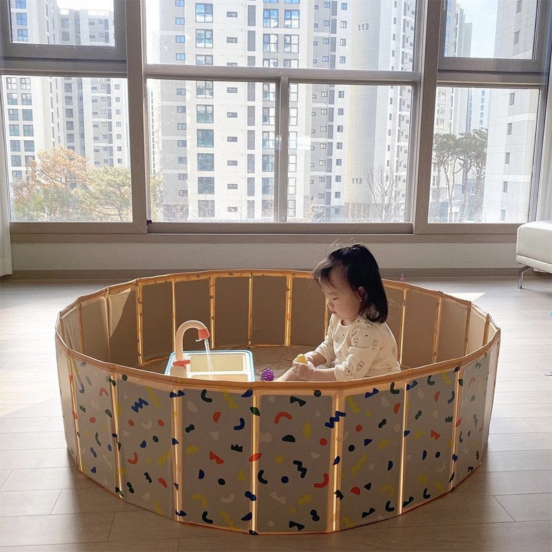 ins multifunctional folding swimming pool ocean ball pool baby playpen sand pool indoor leisure pool bathing fence