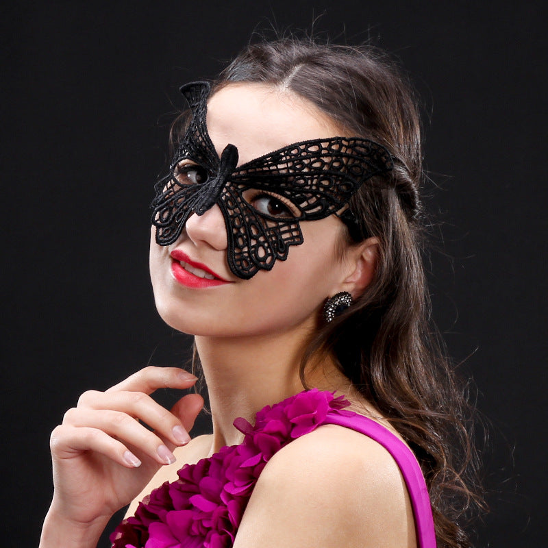 Cross-border exclusive masquerade party lace mask Christmas Halloween fun unshaped eye mask supplies