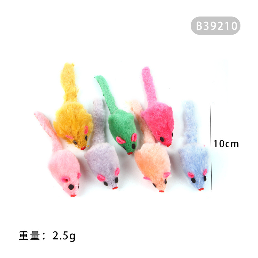 Summary of cat toy combination accessories Plastic bell ball flower drum rainbow ball feather mouse pet cat toy