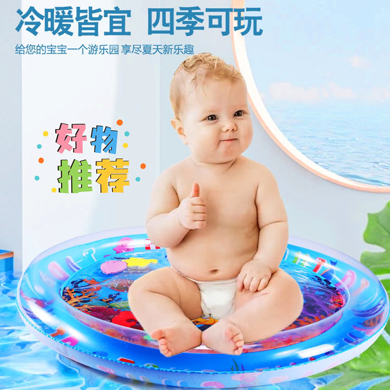 Cross-border baby inflatable pat water mat marine life swimming ring crawling mat seat cushion children pat water mat wholesale
