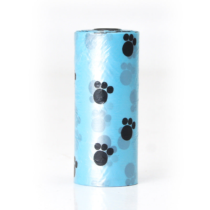 Pet poop bag solid color printed pet garbage bag clean poop bag dog walking portable poop bag