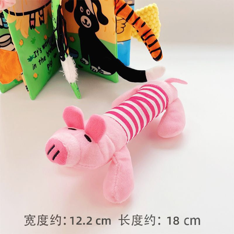 Plush Dog French Bulldog Bite-resistant Ball Rope Sounding Toy Fruit Cartoon Animal Cat Kitten Pet Supplies