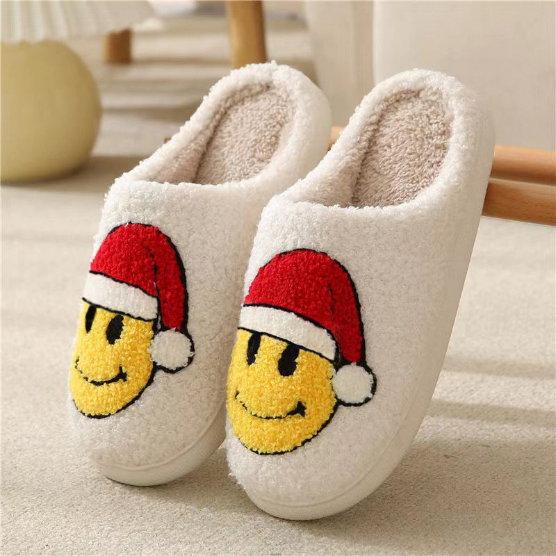 Halloween cross-border mushroom hot sale winter peach heart cotton slippers women wholesale indoor home rainbow plush warm slippers