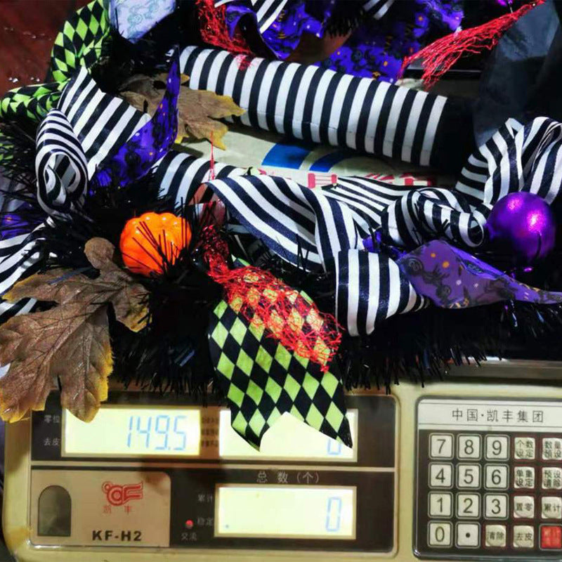 Halloween wreath2021 new cross-border new skull wreath door hanging wreath Halloween wreath pendant