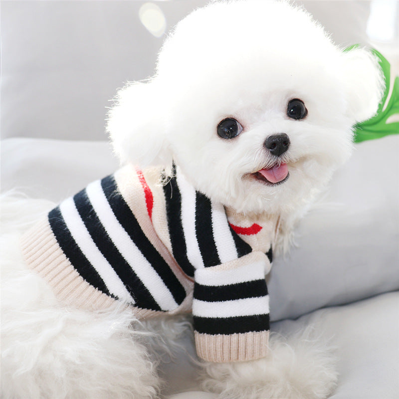 Buttoned dog sweater autumn and winter clothes for teddy kitten, Bichon Frise, small dog, poodle, schnauzer, rib pet clothes
