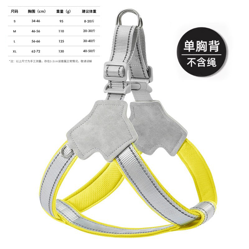 Pet leash, dog harness for outdoor use, pet clothes, dog leash, half-pack cat leash