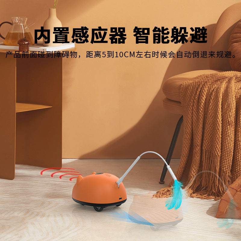 Cross-border popular pet cat toy electric toy simulated mouse self-entertainment to relieve boredom smart sensor obstacle avoidance cat teaser