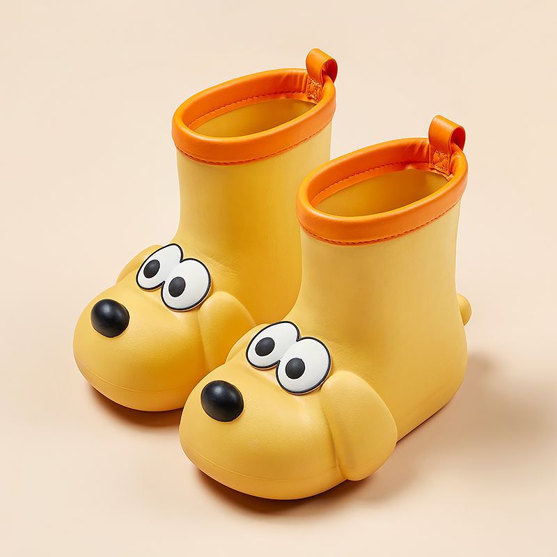 Children's rain boots for boys and girls cartoon cute puppy rain boots for baby kindergarten 3-6 years old waterproof anti-slip water rubber shoes