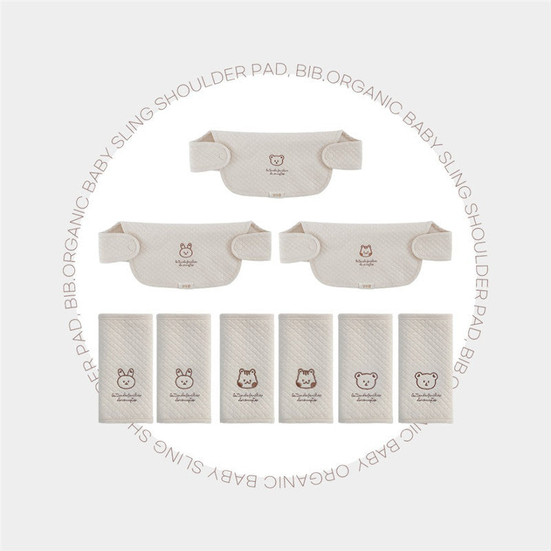 ins Korean baby universal sucking belt chest bite towel shoulder waist stool accessories pure cotton baby carrier bib towel