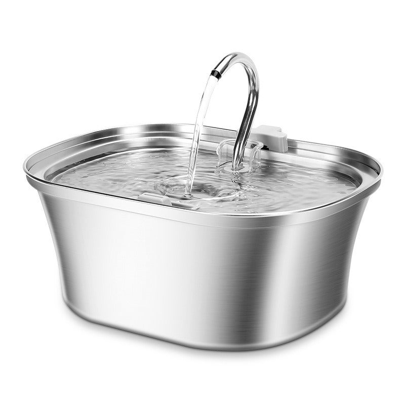 Source factory stainless steel pet smart water dispenser automatic circulation water 3.2L large capacity cat and dog water feeder