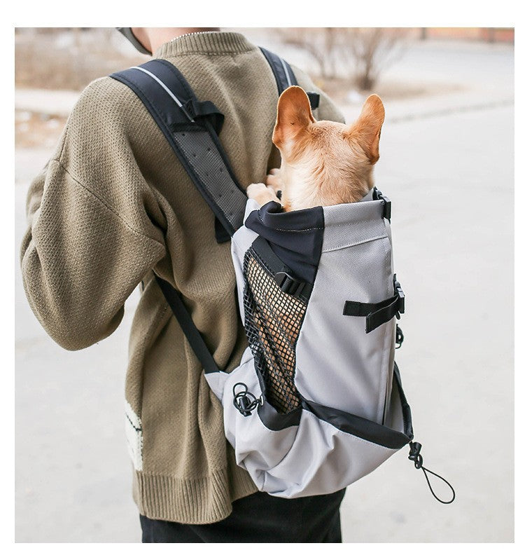 Pet backpack traveler dog head bag ventilation breathable washable bicycle outdoor shopping backpack