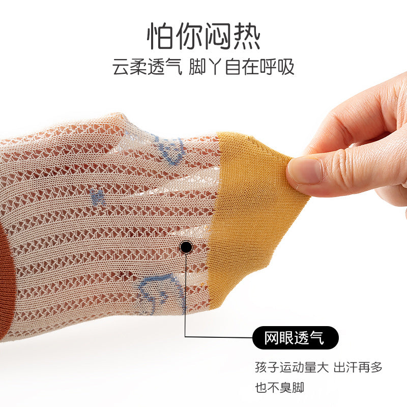 25 new summer a-type children's spring and summer thin boys and girls fashionable socks baby newborn baby socks