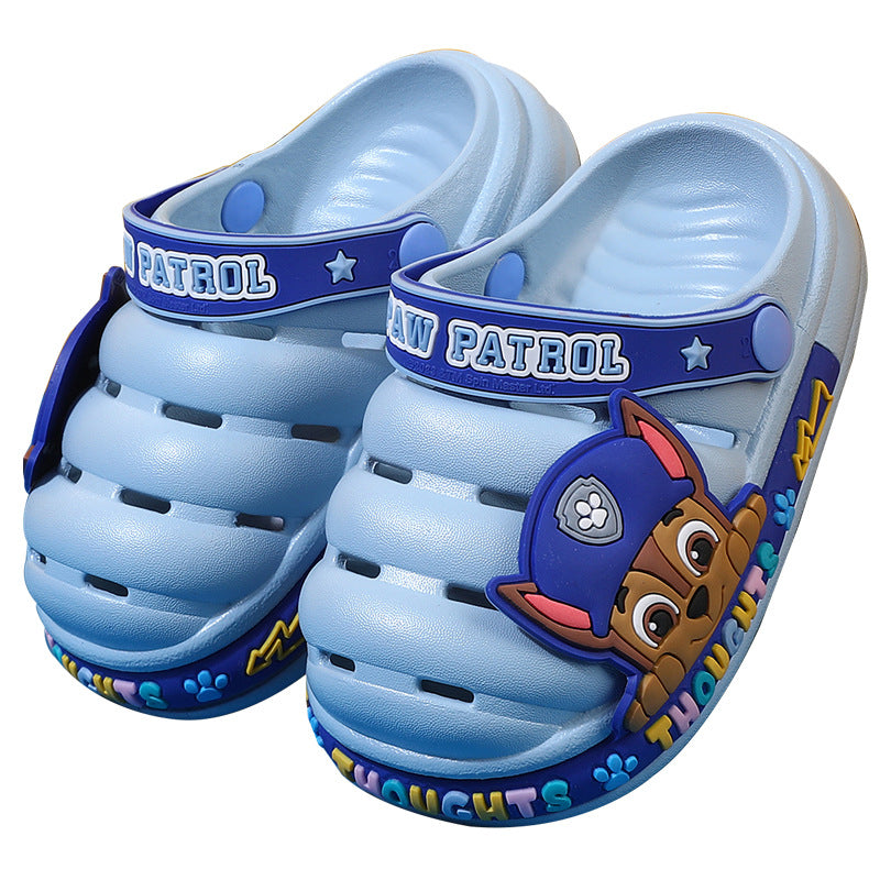 2023 New Wang Wang team summer children's cartoon hole shoes male and female baby home non-slip sandals and slippers sandals wholesale