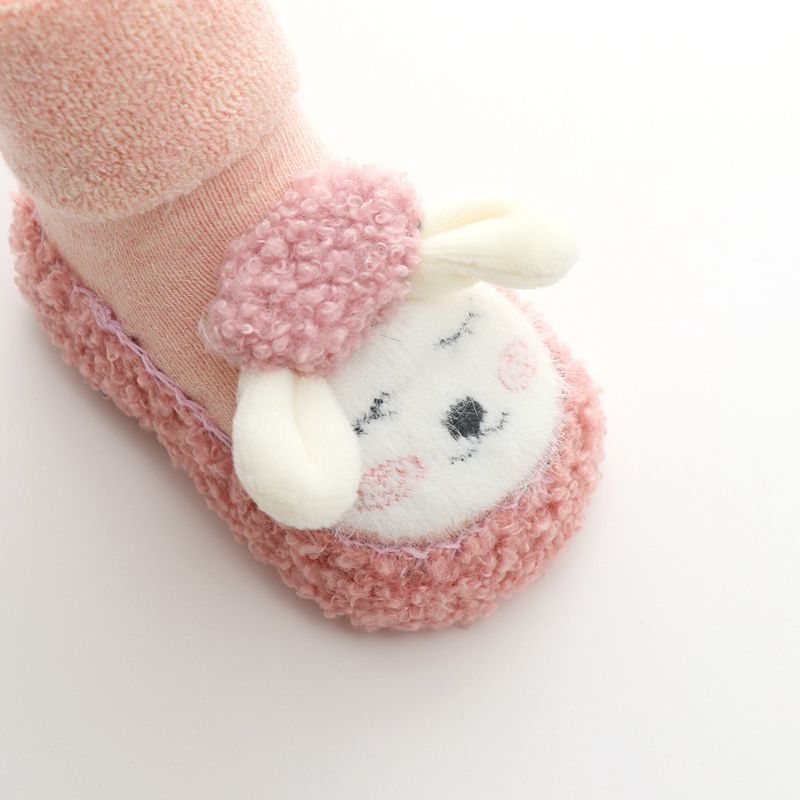 Liu Chengxing baby floor socks autumn and winter terry cute mid-calf children's toddler shoes and socks cartoon non-slip baby socks