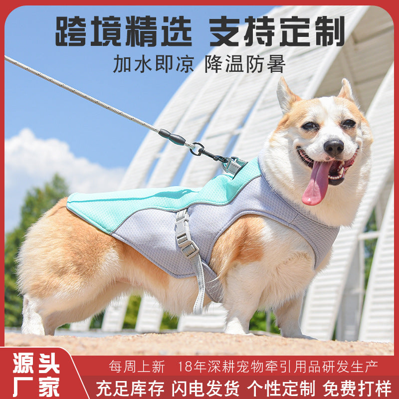 Breathable Cooling Pet Cooling Clothes Heatproof Vest Cooling Clothes Amazon Pet Clothing Heatproof Heat Dissipating Dog Clothes