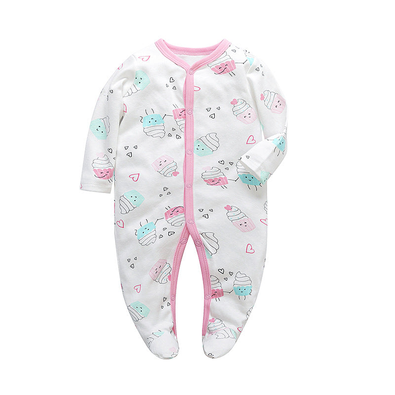 Manufacturers wholesale baby jumpsuits with feet and rompers for newborns jumpsuits with farts romper spring and autumn pajamas baby clothes
