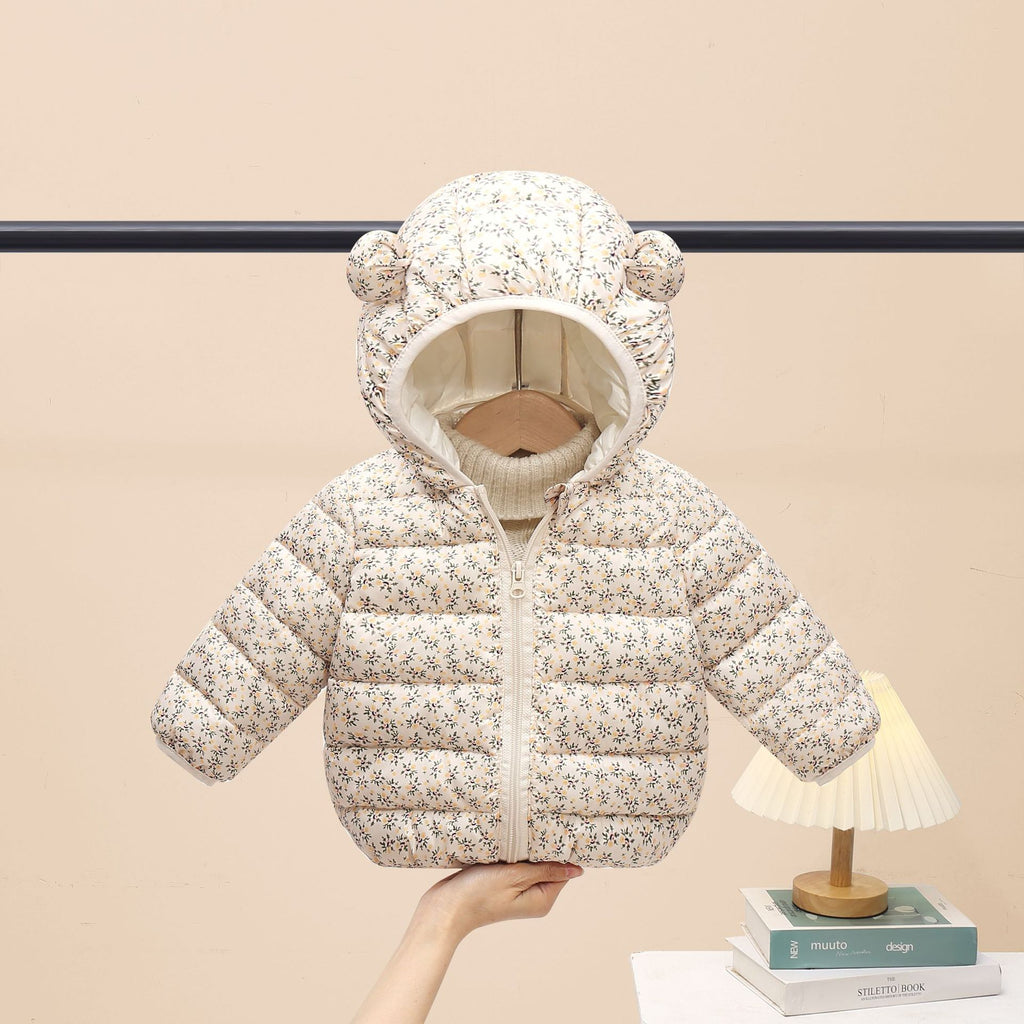 Foreign trade 2025 autumn and winter new cartoon children's down cotton jackets for boys and girls medium and large children's light baby jackets