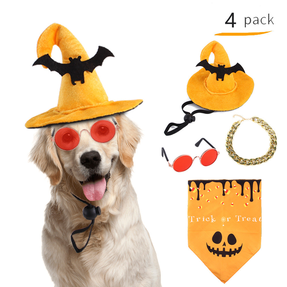 2023 Amazon New Products Pet Dress Up Set Cat Halloween Transformation Costume Dog Halloween Set Supplies