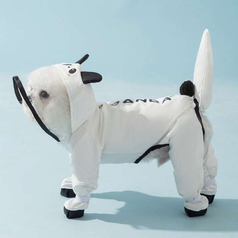 Puppy dog raincoat four-legged waterproof all-inclusive Teddy raincoat pet rain clothes for small and medium-sized dogs Bichon Pomeranian
