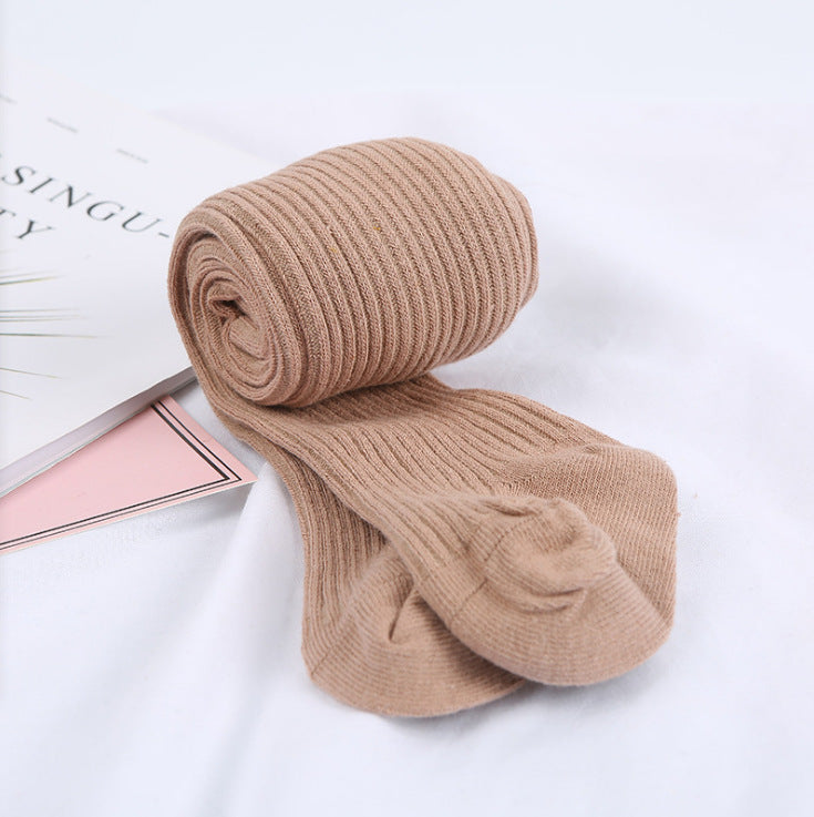 Spring and summer new candy-colored baby leggings with free opening children's pantyhose breathable sweat-absorbent cotton pantyhose