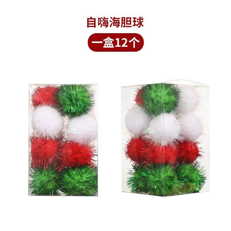Cross-border new pet barking ball can make a sound self-healing cat toy ball amusing cat stick catnip gravity barking ball