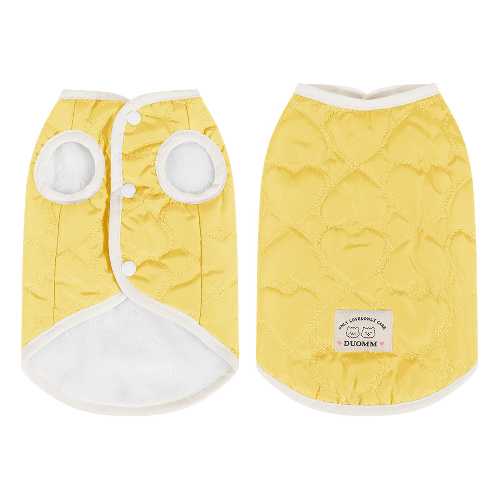 New autumn and winter pet cat clothes comfortable cloud velvet cat clothes winter thick soft warm pet cotton coat