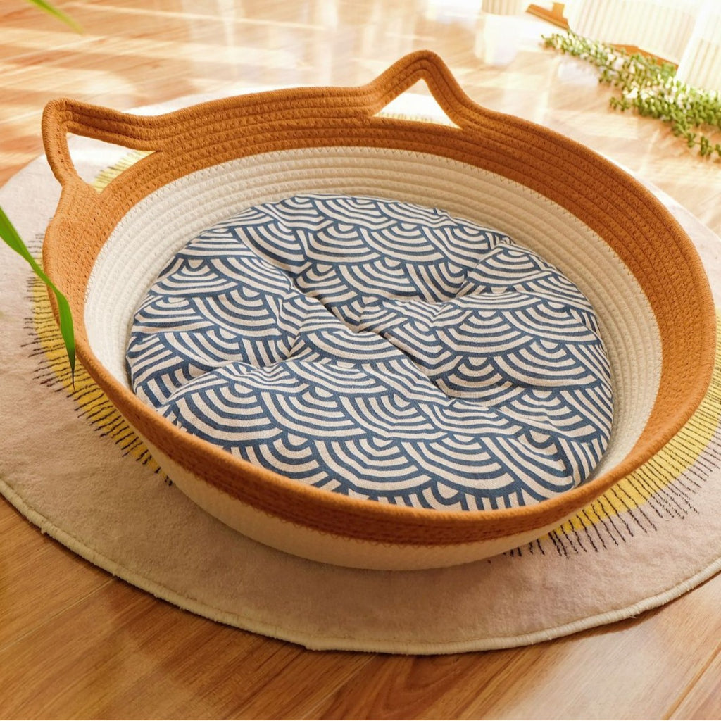 Rattan cat nest for all seasons, woven cat nest, Teddy dog nest, pet mat, toy ball, cat nest manufacturer wholesale