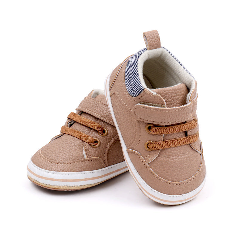 0-1 year old baby soft sole toddler shoes solid color Velcro baby casual sports shoes BNB3093