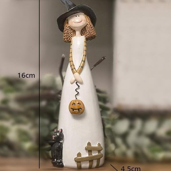 New cross-border witch decorations resin statues cute home holiday decorations Halloween crafts