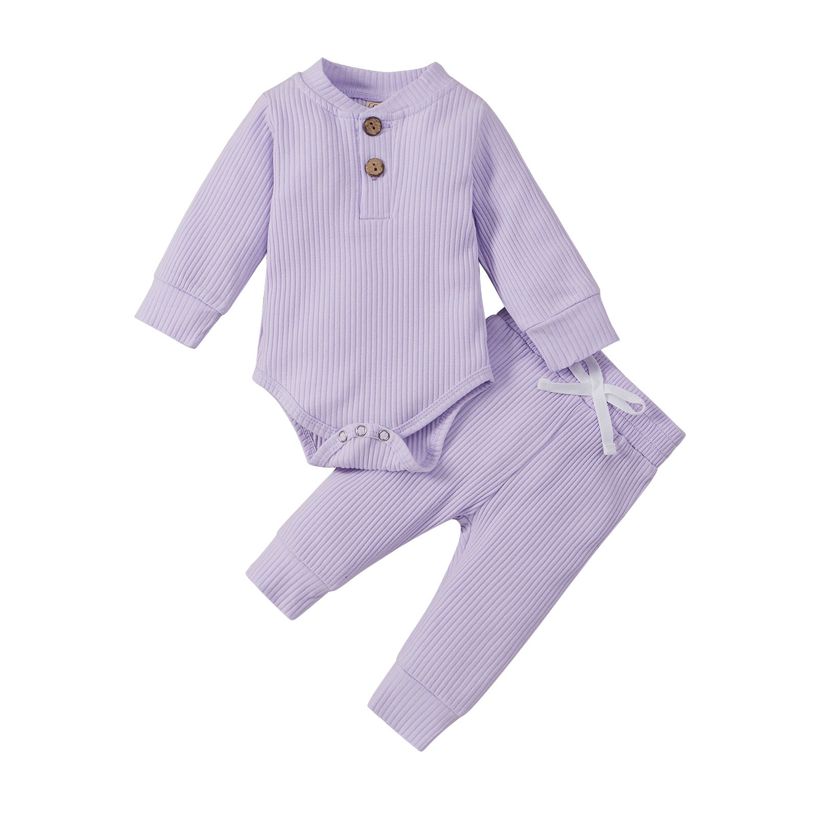 Baoxin children's clothing spring and autumn men and women baby infant cotton long-sleeved jumpsuit trousers home bottoming comfort suit